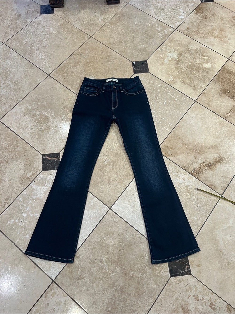 BKE Stella Dark Indigo Wide Leg Jeans